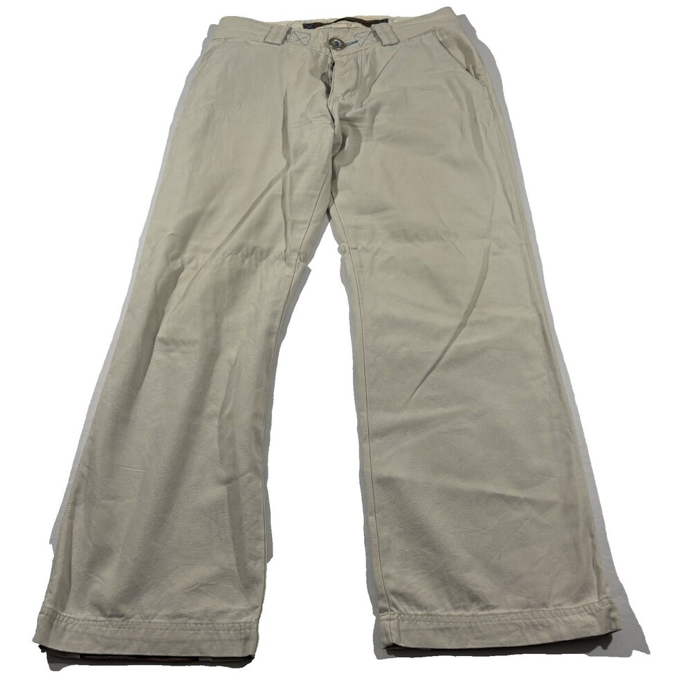 Topo Ranch Pants Beige Womens Bootcut Western Rodeo Button Fly Jeans Sz 32x30